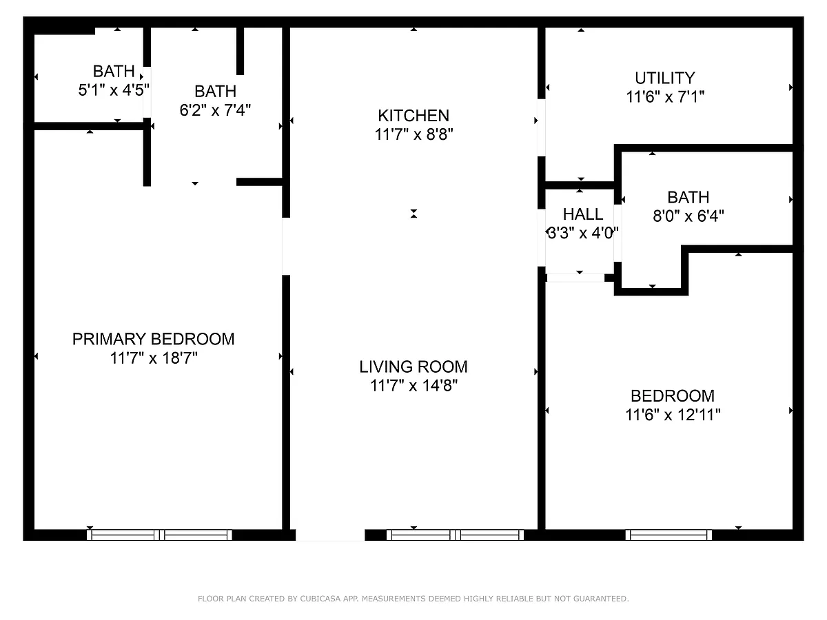 Floor plan 2 Bed 2 Bath
