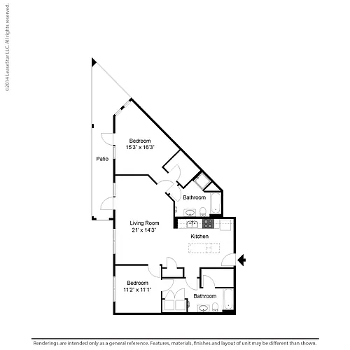 Floor plan 2 Bedroom - B2