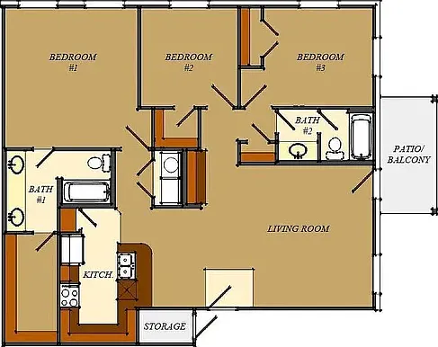3 bed, 1400 sqft, $1,465 — Photo 1