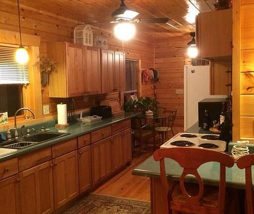 Galley style kitchen; breakfast nook