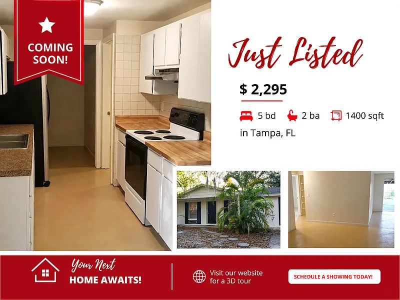 5 bed, 2.0 bath, 1400 sqft, $2,295 — Photo 1