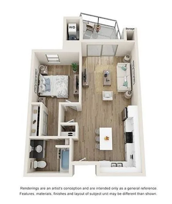 Floor plan One Bedroom A
