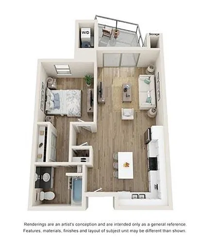 Floor plan One Bedroom A