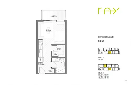 Floor plan Standard Studio C