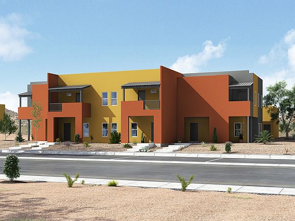 Rendering of the Capitan and Animas townhomes at Volterra Village.