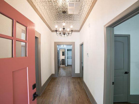 Pressed Tin 12 foot ceilings in foyer.