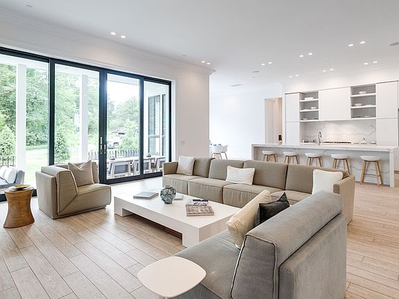 Family room overlooking kitchen