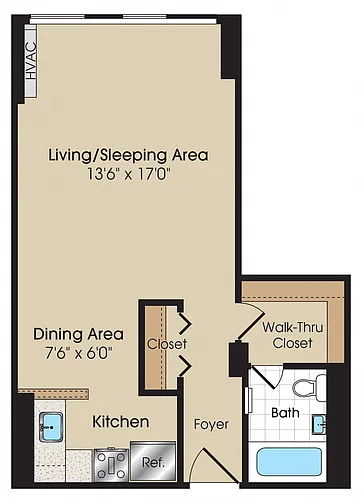 Floor plan Studio A