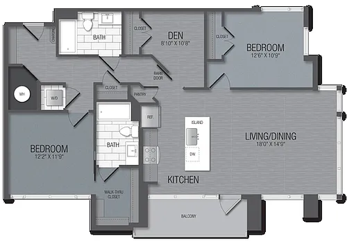 Floor plan M.2D2/den