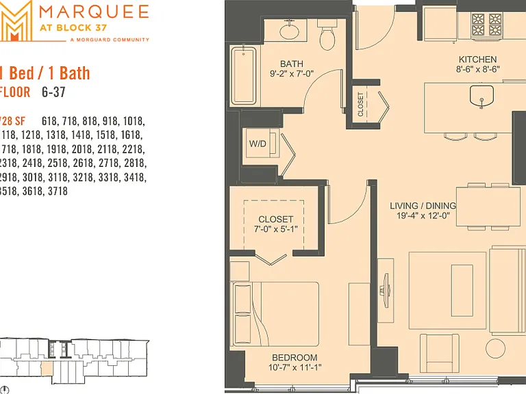 1 Bedroom x 18 1 Bedroom x 18