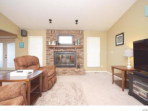 Great Room with full brick fireplace
