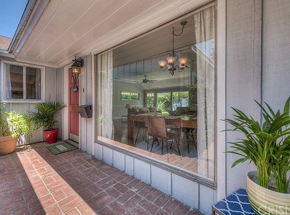 Brick paved entry way
