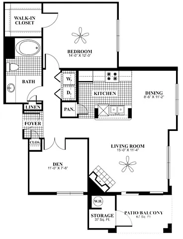 Floor plan Calm + Den