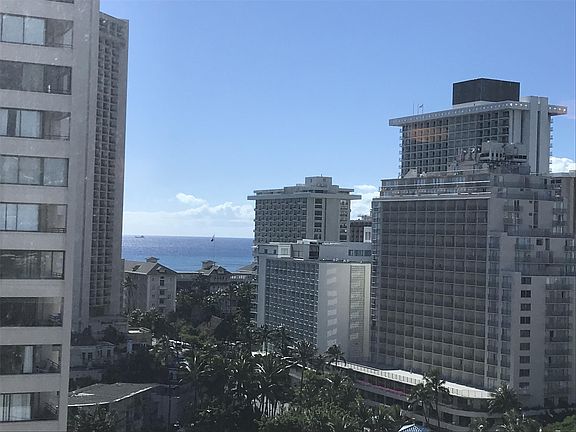 Ocean view from inside living room