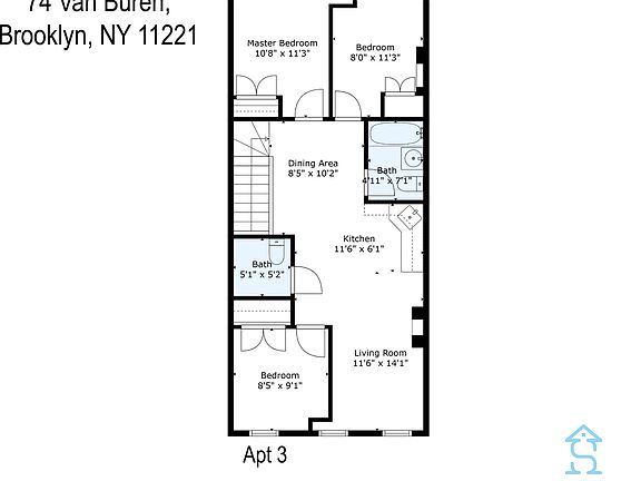 2nd image of 74 Van Buren St #2A