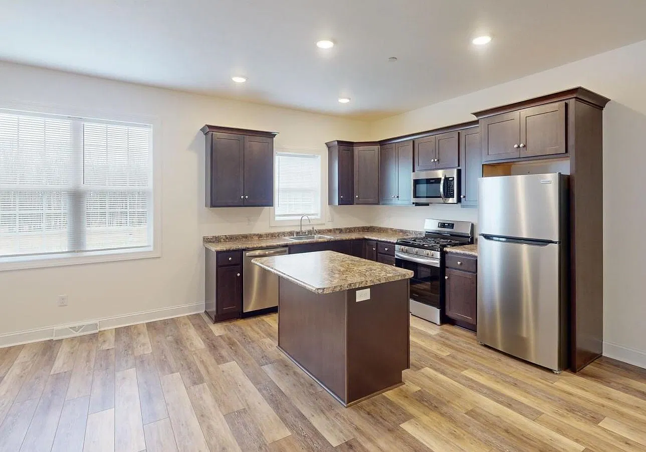 Kitchen w Island Looking to Living Rm Area