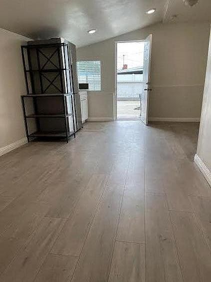 Enter from back of the building though driveway