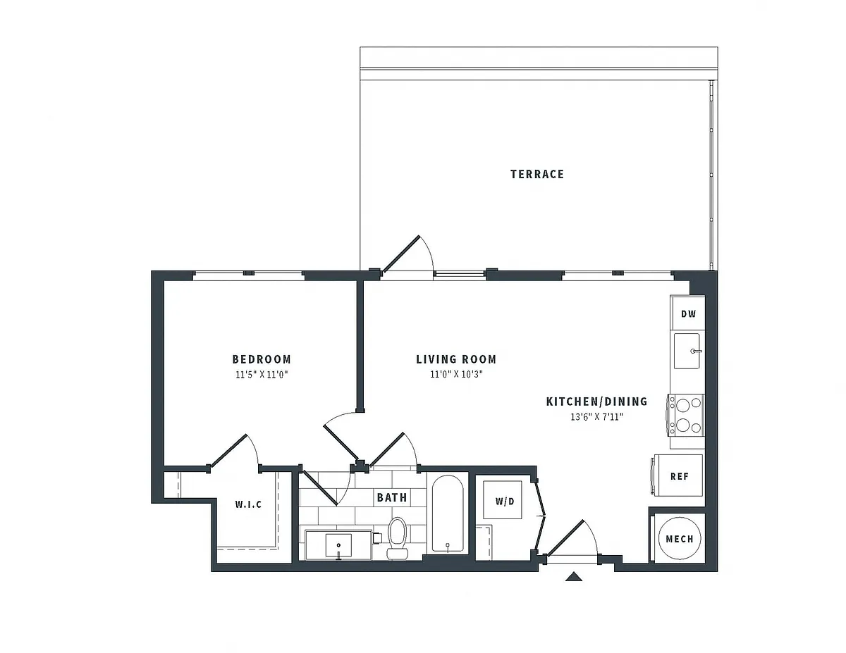 Floor plan 1J
