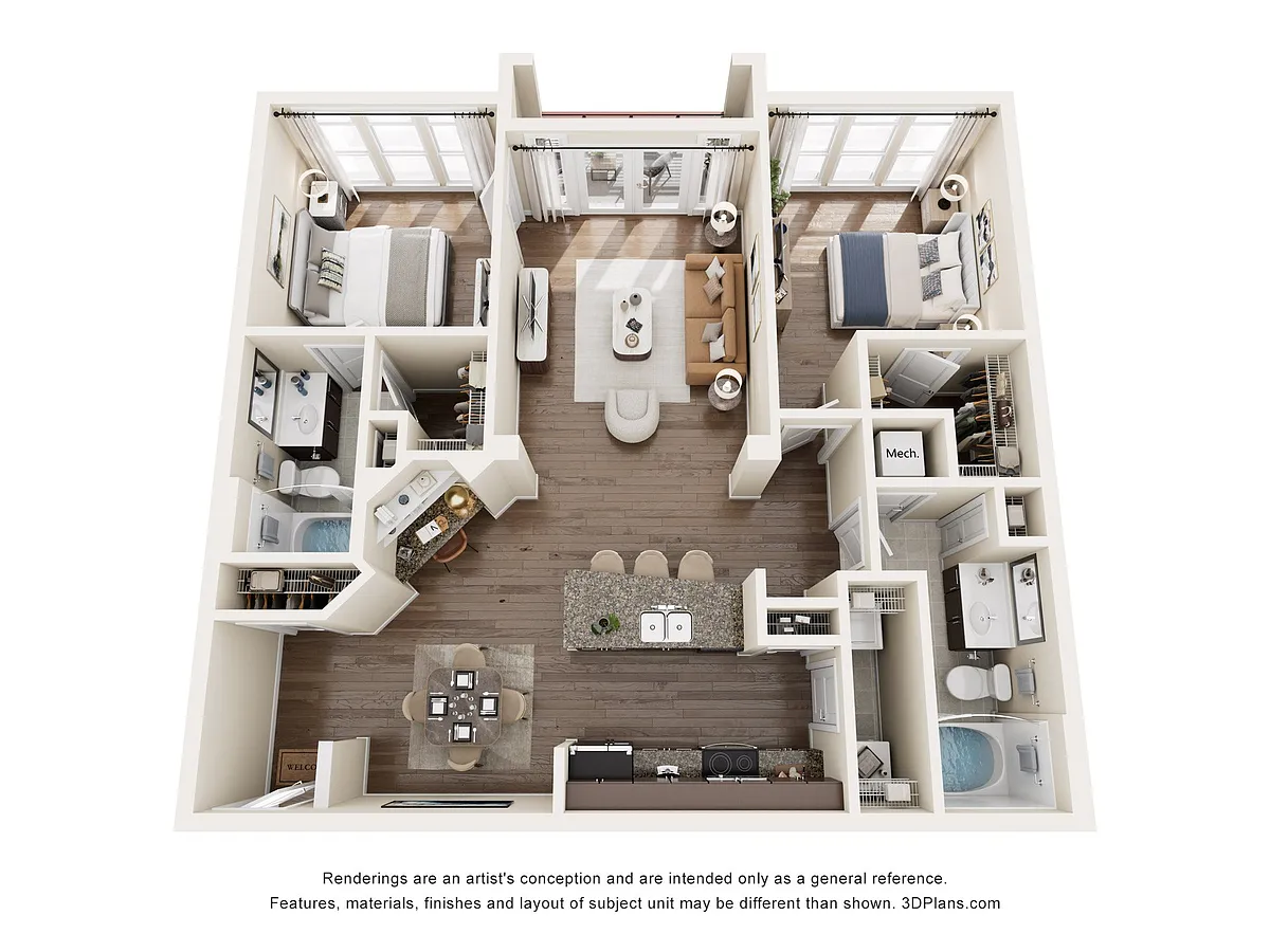 Floor plan 2 Bedroom C2