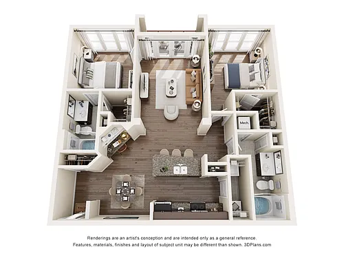 Floor plan 2 Bedroom C2