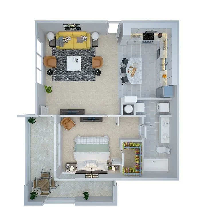 Floor plan 1 Bedroom