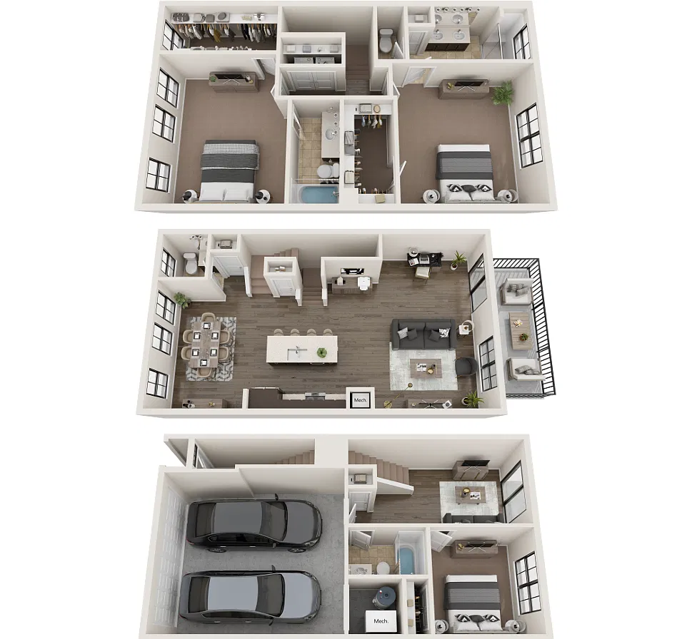 Floor plan Sienna 2 Bed with Den