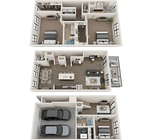 Floor plan Sienna 2 Bed with Den