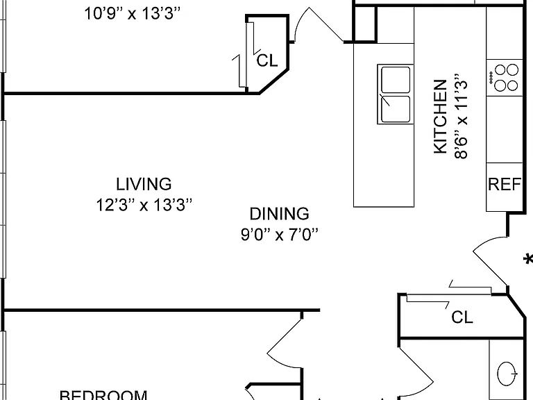 2x2a | 2-Bedroom Floorplan 2x2a | 2-Bedroom Floorplan
