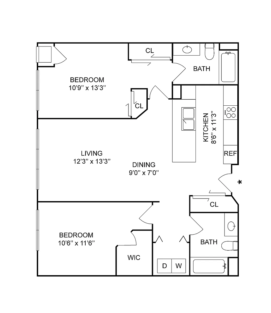 Floor plan 2x2a