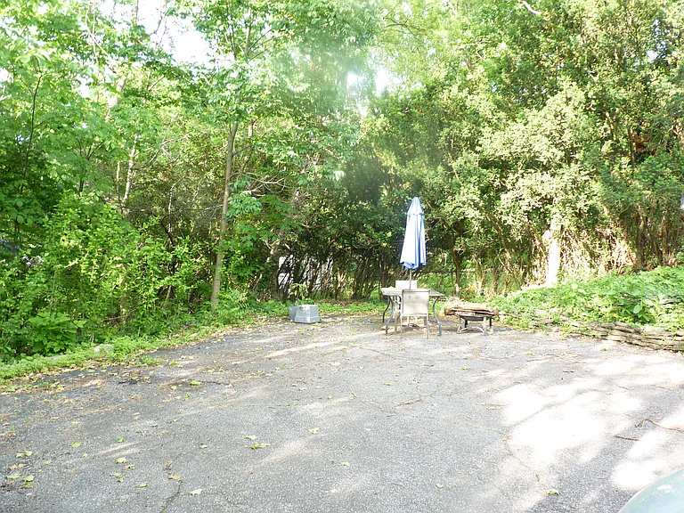 secluded backyard