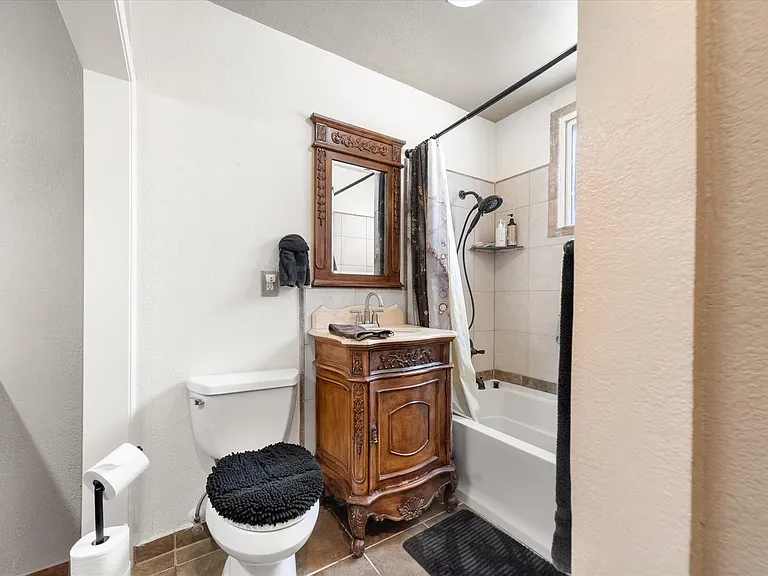 Bathroom with updated shower / bath combo