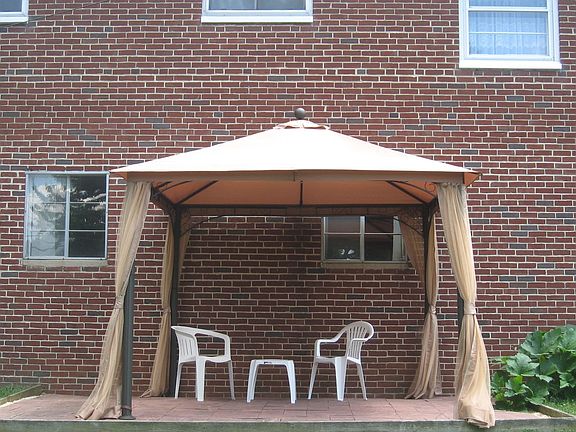 Patio, back view of house