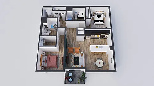 Floor plan 2 Bedroom C2