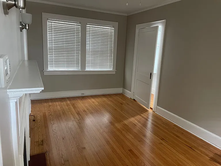 Living room facing rear of house