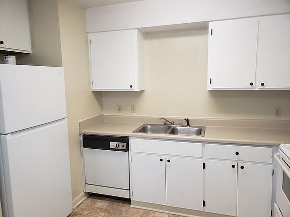 Updated kitchen with new cabinets and painted countertops