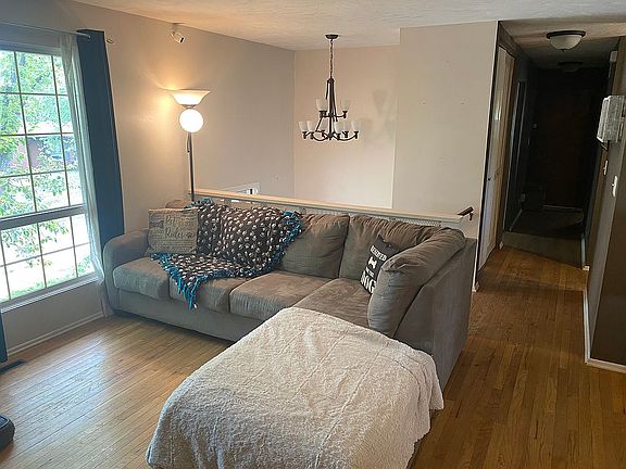 Living area opens to hallway