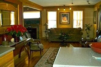 Entrance room facing the kitchen. Adjoining space is for either LR or DR.