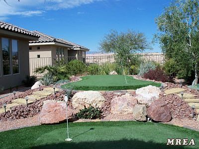 Back Yard with Putting Greens