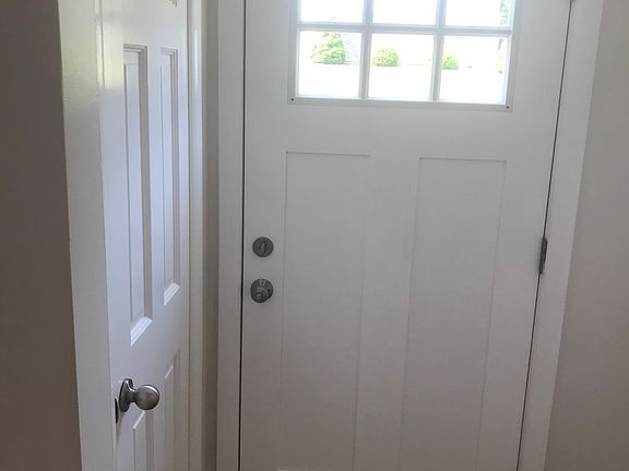 Front door with entry hall closet