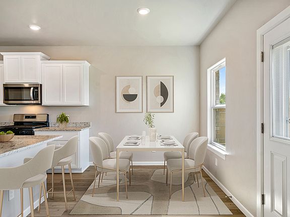 Enjoy a quick meal in the separate dining space.