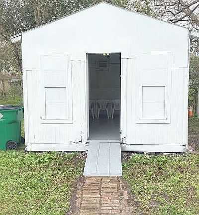 Shed in back yard