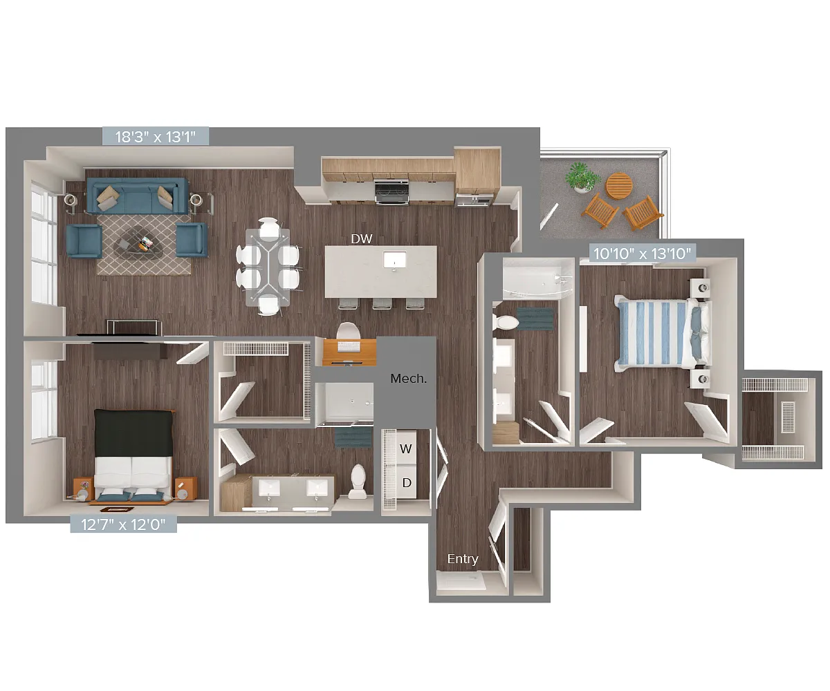 Floor plan B10-D2-1460