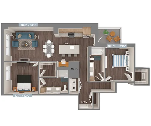 Floor plan B10-D2-1460