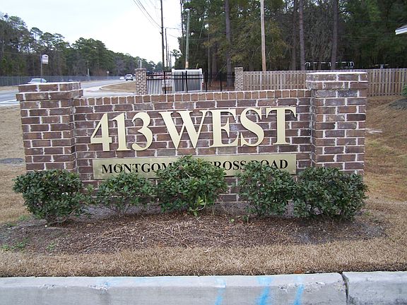 entrance to office complex with 6 separate office buildings