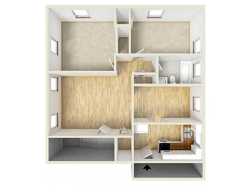 Floor plan Two Bedroom