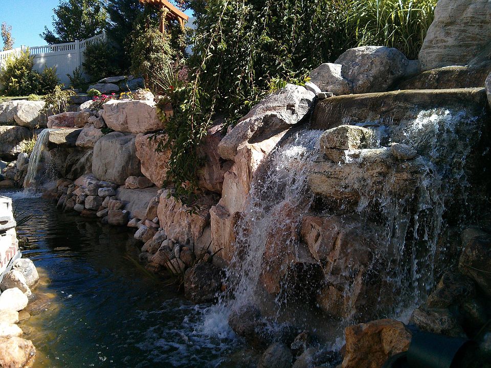 Backyard waterfall