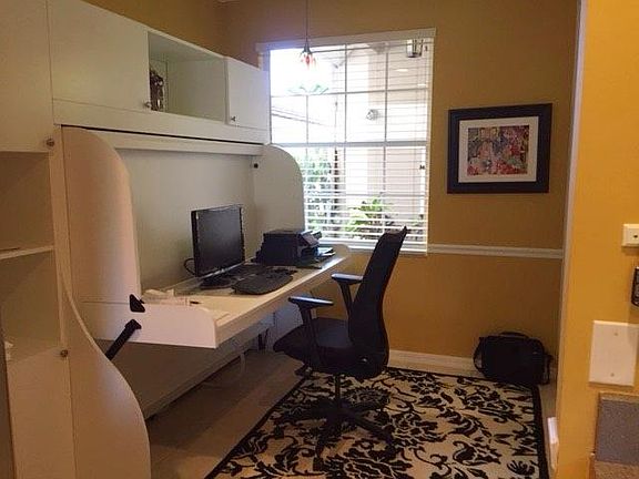 Office work area and murphy bed
