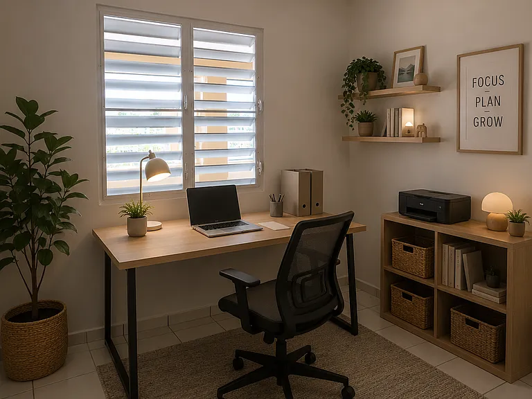 Bedroom 3 digitally staged. This room could be used as a bedroom or an office or any other way your family chooses to use it.