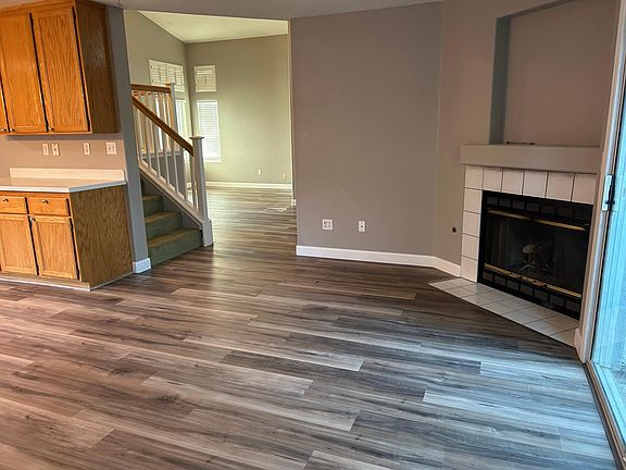 Family room with fireplace