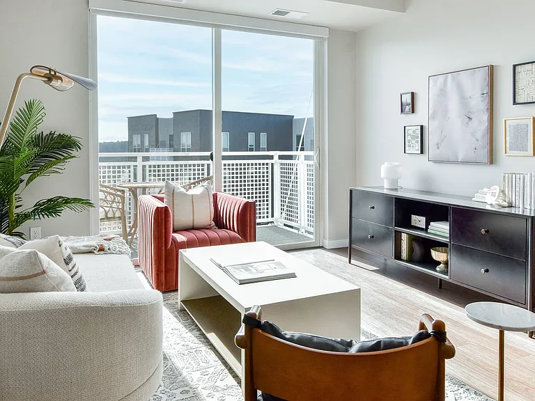 Natural sunlight, turning every corner into a cozy haven at The Hallon luxury apartments in Hopkins, MN